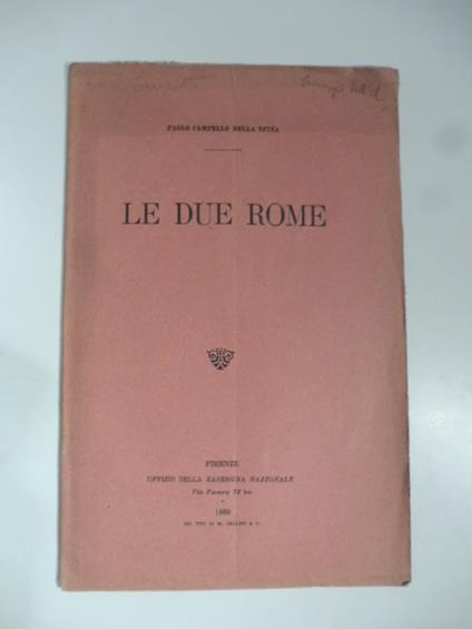 Le due Rome - copertina