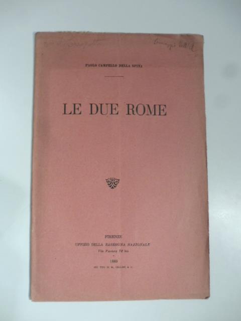 Le due Rome - copertina