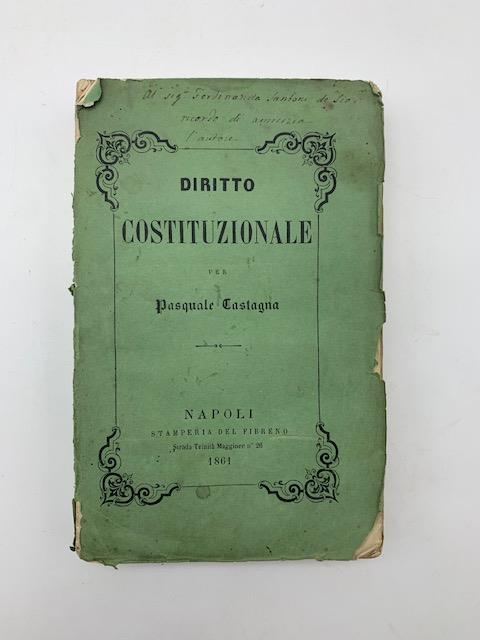 Diritto costituzionale - copertina