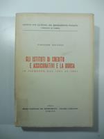 Gli istituti di credito e assicurativi e la borsa in Piemonte dal 1831 al 1861