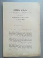 Lettera aperta all'onorevole Balestra relatore sul disegno di legge per il servizio telefonico (14 maggio 1890)