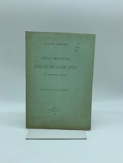 Sigilli improntati sopra antiche lucerne fittili del territorio atestino - copertina