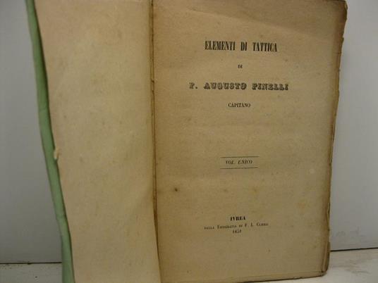 Elementi di tattica - copertina