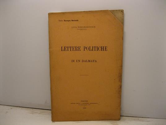 Lettere politiche di un dalmata - copertina