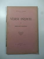 Versi inediti di Girolamo Benivieni