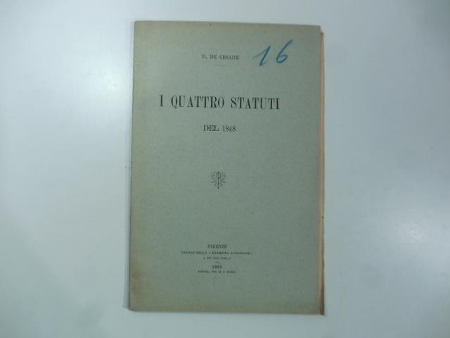 I quattro statuti del 1848