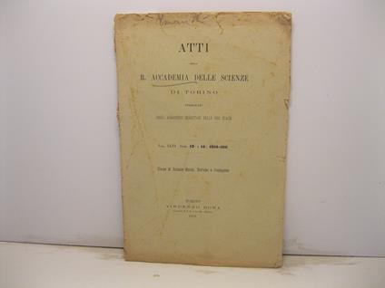 Giovanni Colonna biografo e bibliografo del sec. XIV SEGUE Un'opera perduta di Filone SEGUE Presentazione all'Accademia di un volume di etica di Filippo Masci - copertina