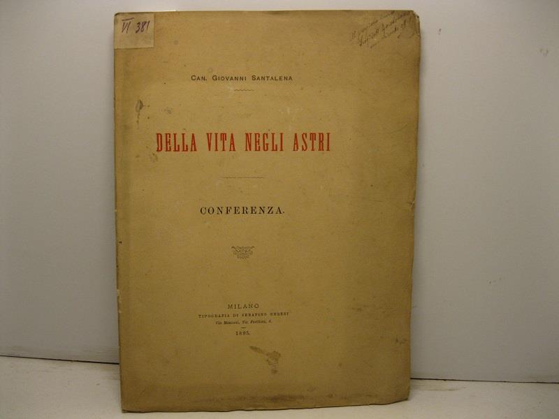 Della vita negli astri. Conferenza