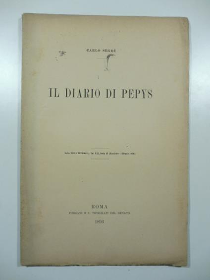 Il diario di Pepys - copertina