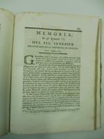 Memoria su gli igrometri del sig. Senebier bibliotecario della Repubblica di Genevra. Rozier, maggio 1778