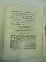 Transunto d'alcune lettere del sig. Antonio Songa membro della societa' delle Arti, Manifatture e Commercio di Londra a s.e. il sig. conte Lodovico di Belgiojoso inviato straordinario delle LL.LL.RR. ed A. alla corte britannica sull'agricoltura ingle