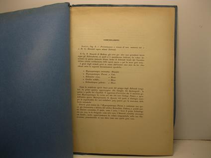 Presentazione e rivista di una memoria del s.c. D.G. Mazzetti sopra alcuni Echinidi - copertina