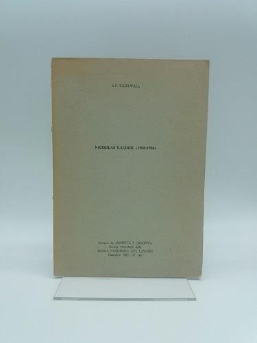 Nicholas Kaldor (1908 - 1986) - copertina