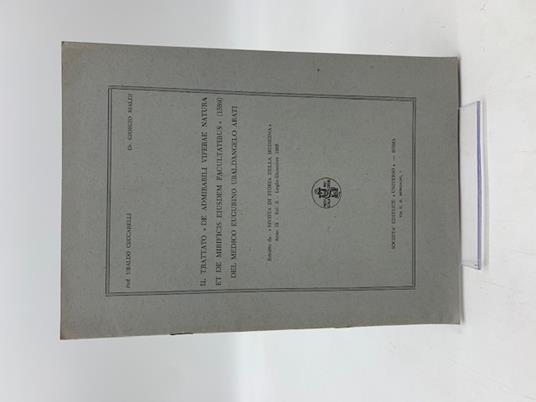 Il trattato 'De admirabili viperae natura et de mirificis eiusdem facultatibus' (1589) del medico eugubino Ubaldangelo Abati - copertina