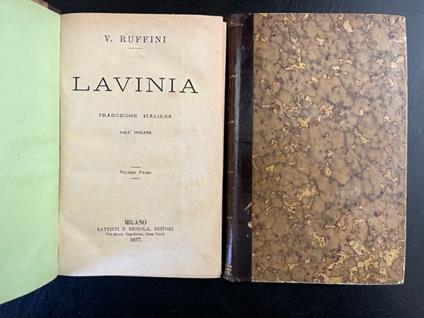 Lavinia. Traduzione italiana dall'inglese. Volumi I-II - copertina