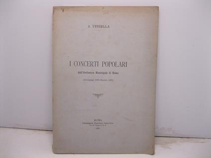 I concerti popolari dell'Orchestra Municipale di Roma (Novembre 1905-maggio 1907) - copertina