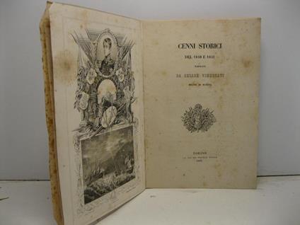 Cenni storici del 1840 e 1841 narrati da Cesare Vimercati milite di marina - copertina