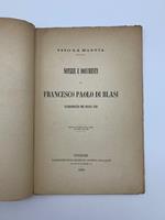Notizie e documenti su Francesco Paolo Di Blasi giureconsulto del secolo XVIII