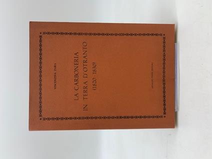 La Carboneria in Terra d'Otranto (182 - 1830) - copertina