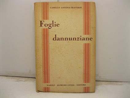 Foglie dannunziane - Camillo Antona Traversi - copertina