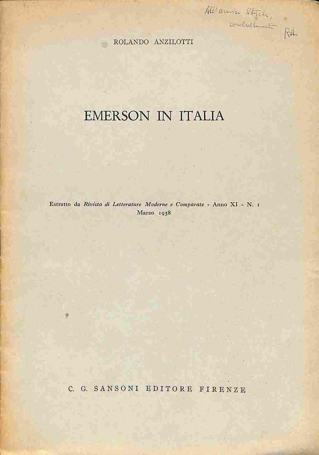 Emerson in Italia