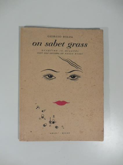 On sabet grass quartinn in milanes cont ona lettera de Paolo Buzzi - Giorgio Bolza - copertina