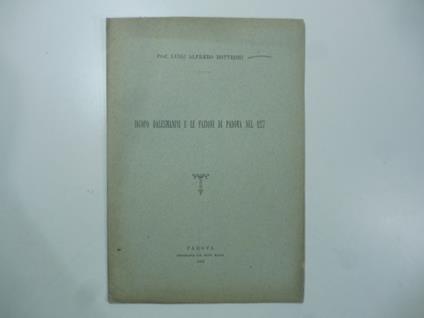 Iacopo Dalesmanini e le fazioni di Padova nel 1277 - Luigi Alfredo Botteghi - copertina