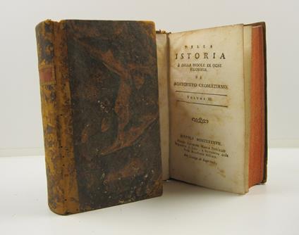 Della istoria e della indole di ogni filosofia di Agatopisto Cromaziano. Vol. I (-IV) - Appiano Buonafede - copertina