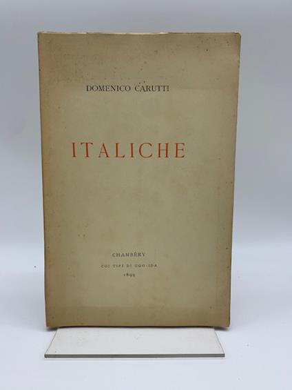 Italiche - Domenico Carutti - copertina