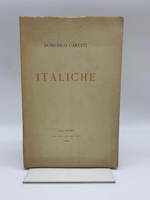 Italiche - Domenico Carutti - copertina