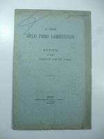 Il conte Giulio Porro Lambertenghi. Notizia