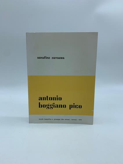 Antonio Boggiano Pico - Serafino Cavazza - copertina