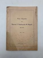 Cenni biografici del Rev.mo P. Ferdinando M. Napoli Barnabita. 1876 - 1940