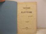 Un criterio per gli elettori