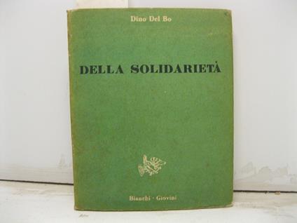 Della solidarieta' - Dino Del Bo - copertina