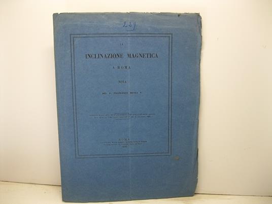 La inclinazione magnetica a Roma - Francesco Denza - copertina