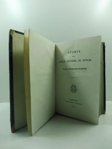 Storia delle belle arti in Italia - Paolo Emiliani Giudici - copertina