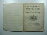 Bacco poeta. Ditirambo del dott. Gio. Batt. Fanucci