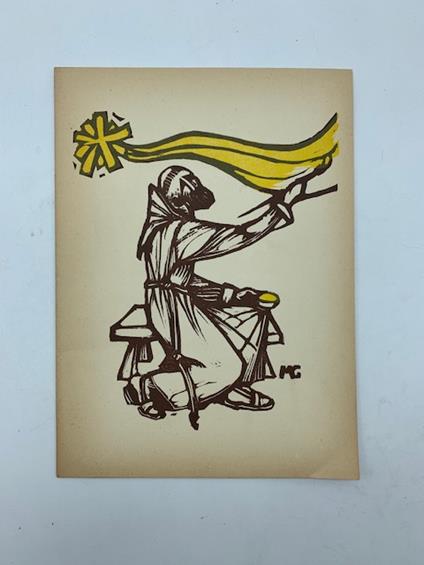 Buon Natale e buon 1948. Guelfi. (Biglietto augurale interamente xilografico a 2 colori) - Mimmo Guelfi - copertina