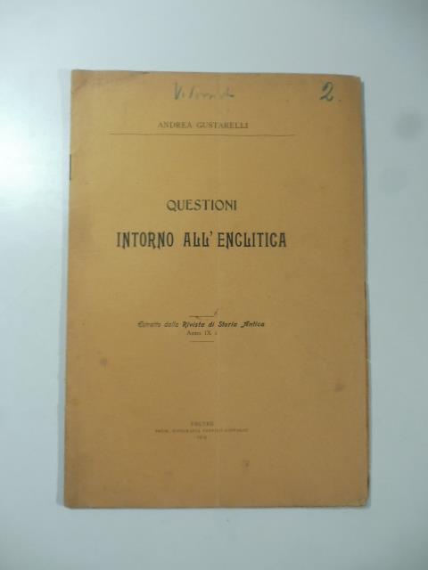 Questioni intorno all'enclitica