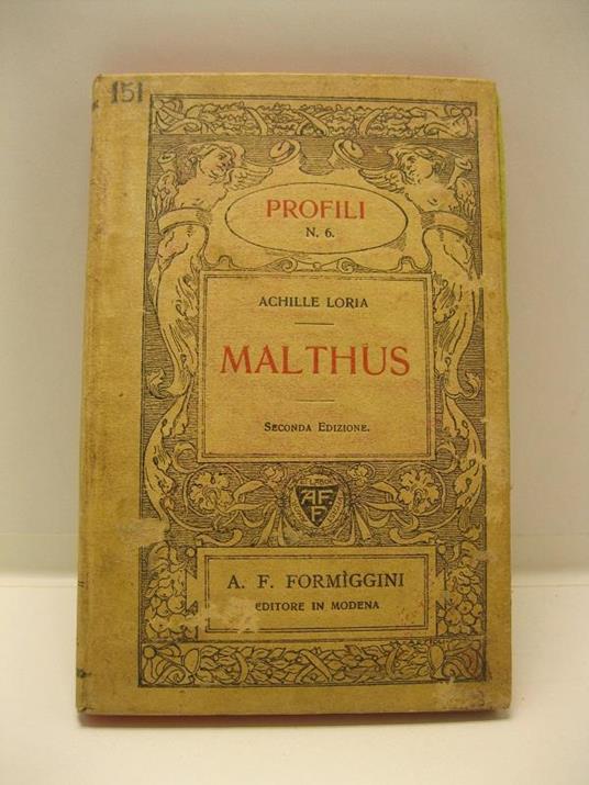 Malthus - Achille Loria - copertina