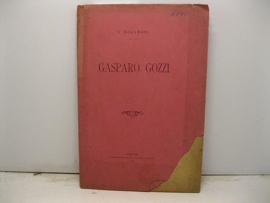 Gasparo Gozzi - Vittorio Malamani - copertina