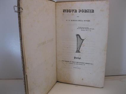 Nuove poesie del C.e T. Mamiani della Rovere - Terenzio Mamiani Della Rovere - copertina