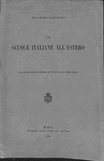 Le scuole italiane all'estero. A proposito della discussione sul Bilancio degli Affari esteri