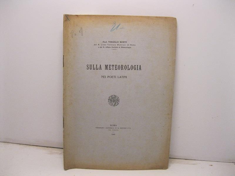 Sulla meteorologia nei poeti latini