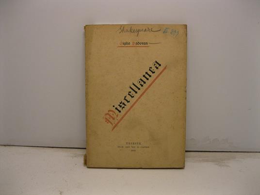 Miscellanea - Giglio Padovan - copertina