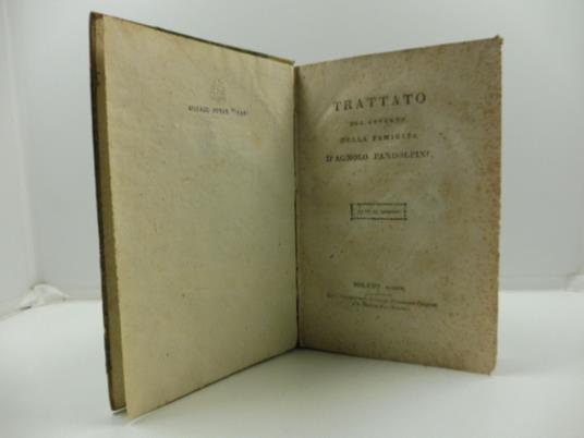 Trattato del governo della famiglia d'Agnolo Pandolfini. Testo di lingua - Agnolo Pandolfini - copertina