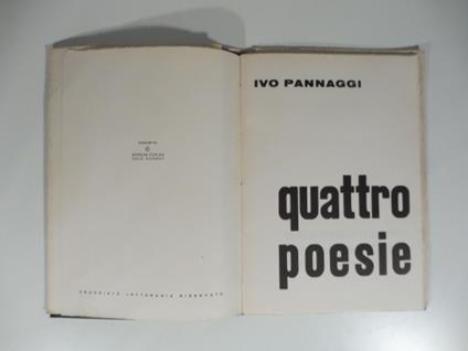 Quattro poesie - Ivo Pannaggi - copertina