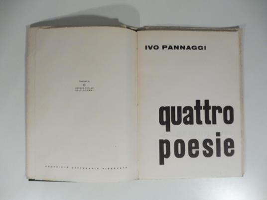 Quattro poesie - Ivo Pannaggi - copertina