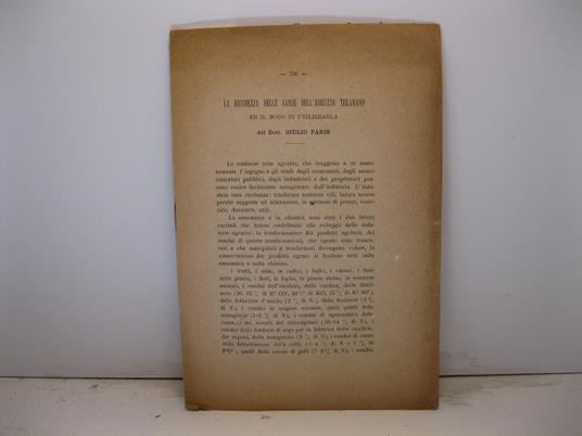 La ricchezza delle sanse dell'Abruzzo Teramano ed il modo di utilizzarla - Giulio Paris - copertina